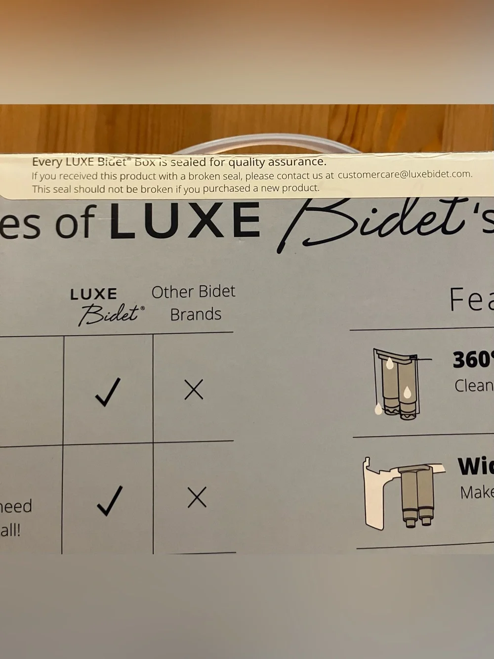 NWOT Factory Sealed Luxe Bidet NEO 120 Plus White